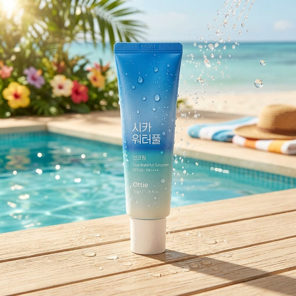 OTTIE - Cica Waterful Sunscreen SPF50+ PA++++ - Cica hydratační opalovací krém SPF50 - 50 ml