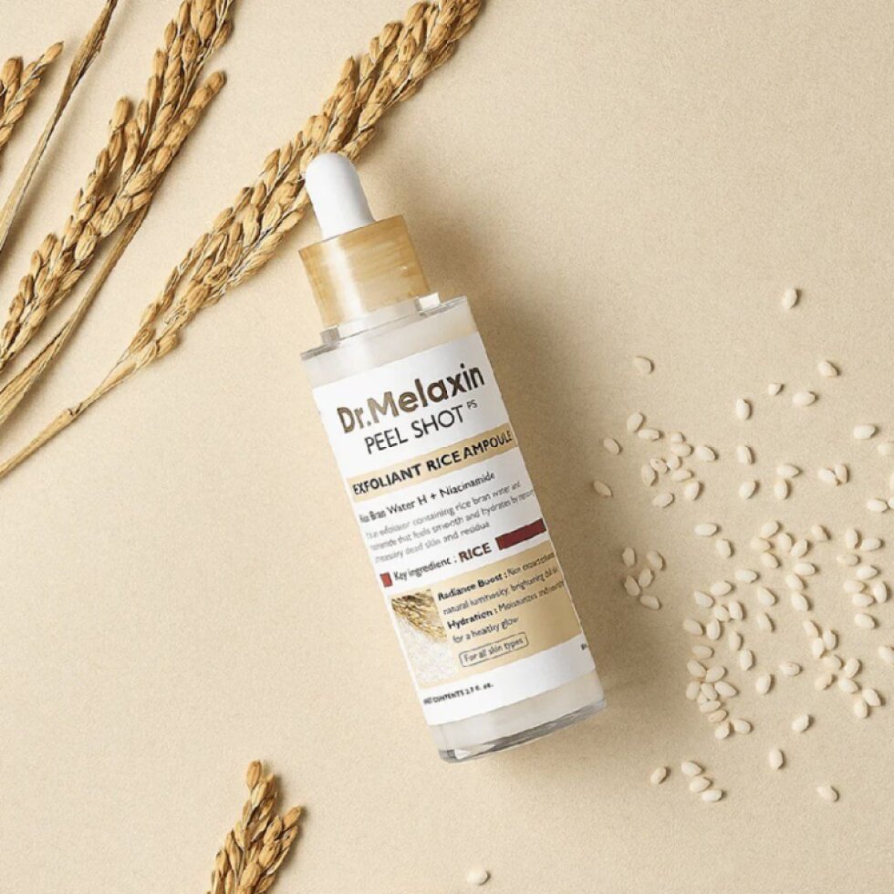 DR.MELAXIN - Peel Shot Rice - Exfoliační ampule s extraktem z bílé rýže - 80 ml