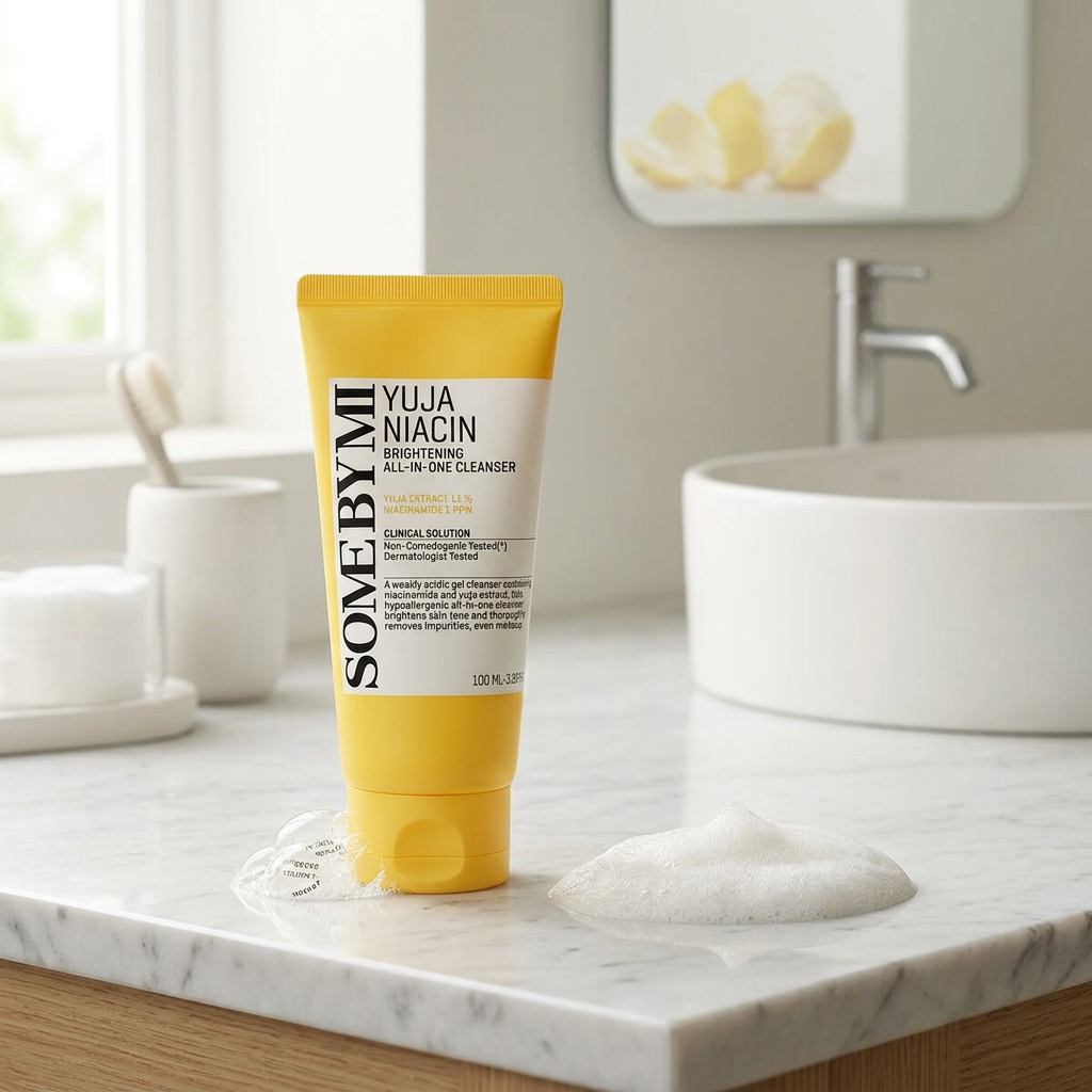 SOME BY MI - Yuja Niacin Brightening All-In-One Cleanser - Rozjasňující čisticí pěna - 100 ml