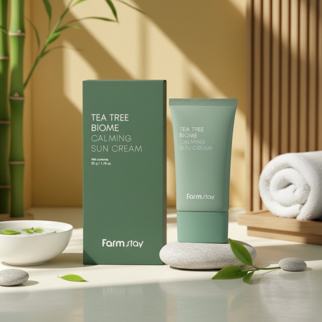 FARM STAY - Tea Tree Biome Calming Sun Cream - Zklidňující opalovací krém s Tea Tree - 50 g