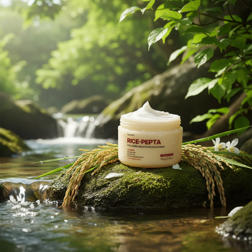 NACIFIC - Rice Pepta Collagen Gelato Pack Cleanser - Gelový čistič s rýží, peptidy a kolagenem - 150 g