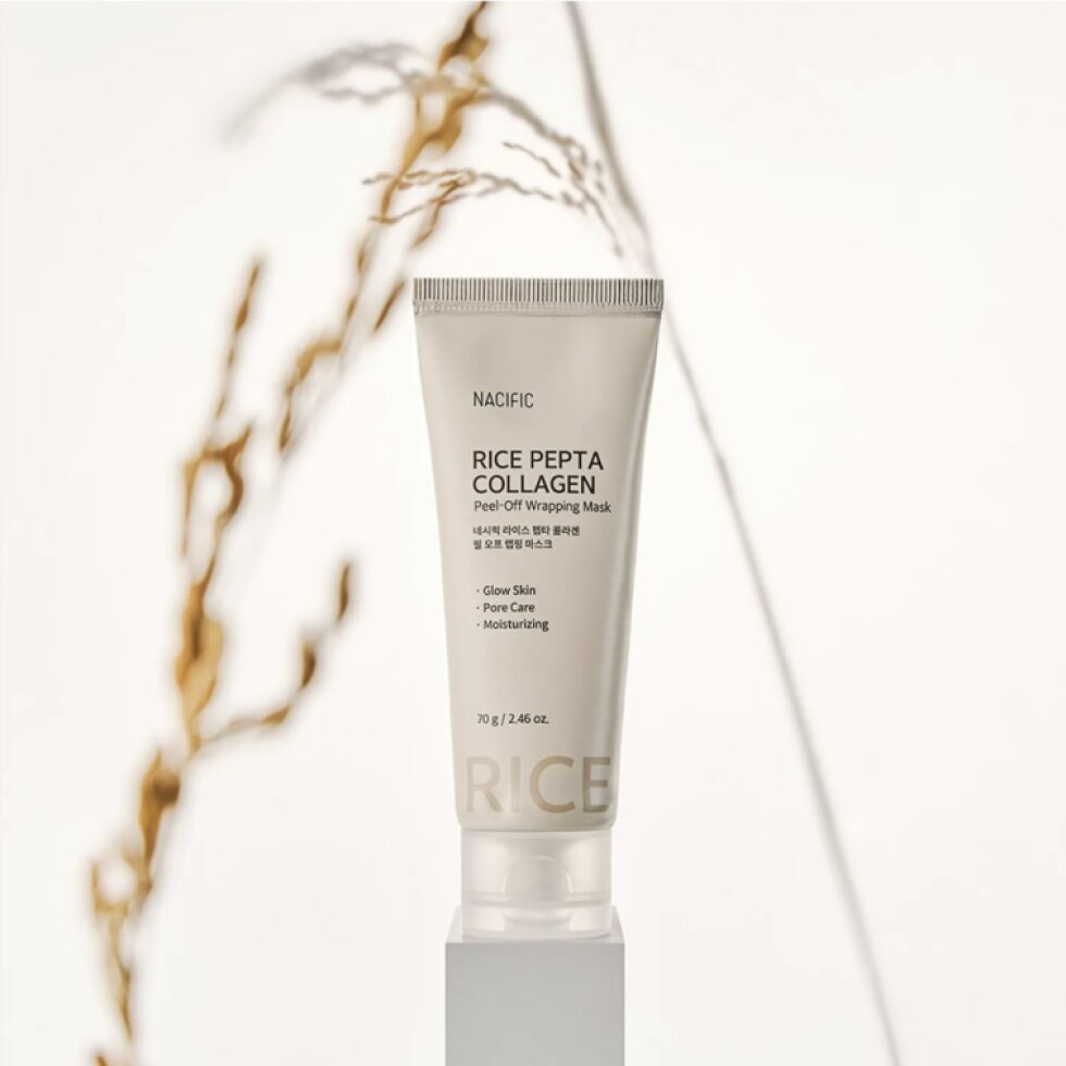 NACIFIC - Rice Pepta Collagen Peel-off Wrapping Mask - Slupovací maska s rýží, peptidy a kolagenem - 70g