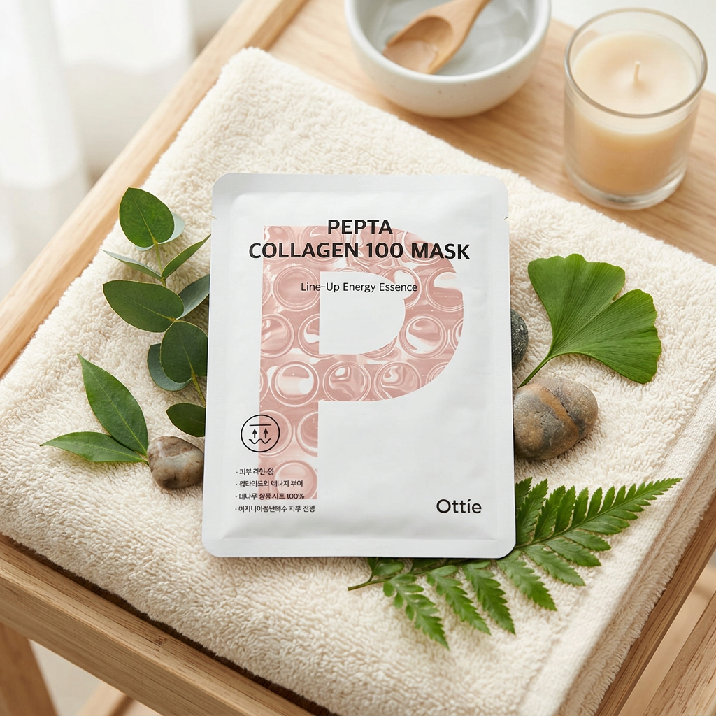 OTTIE - Pepta Collagen 100 Mask - Zpevňující plátýnková maska s kolagenem - 25 ml