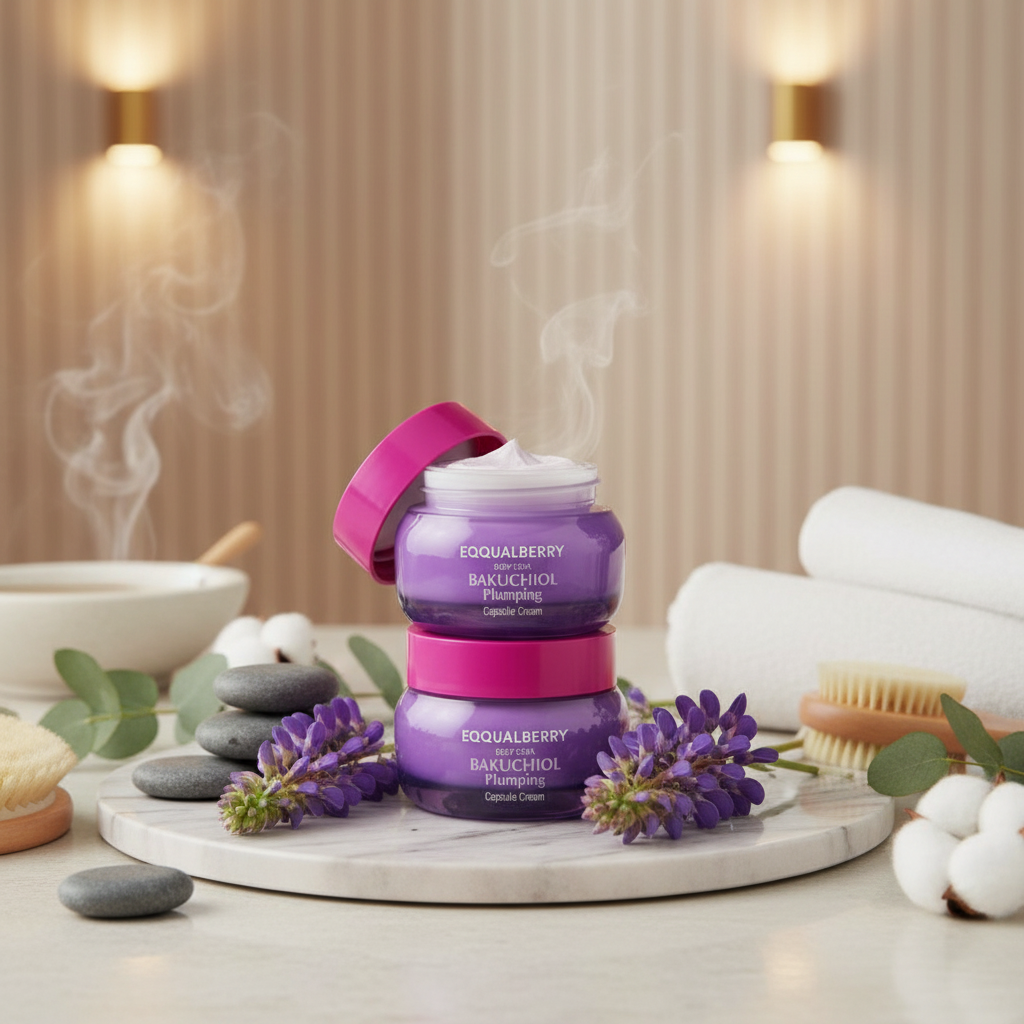 EQQUALBERRY - Bakuchiol Plumping Capsule Cream - Zpevňující krém s bakuchiolem v kapslové formě - 50 ml