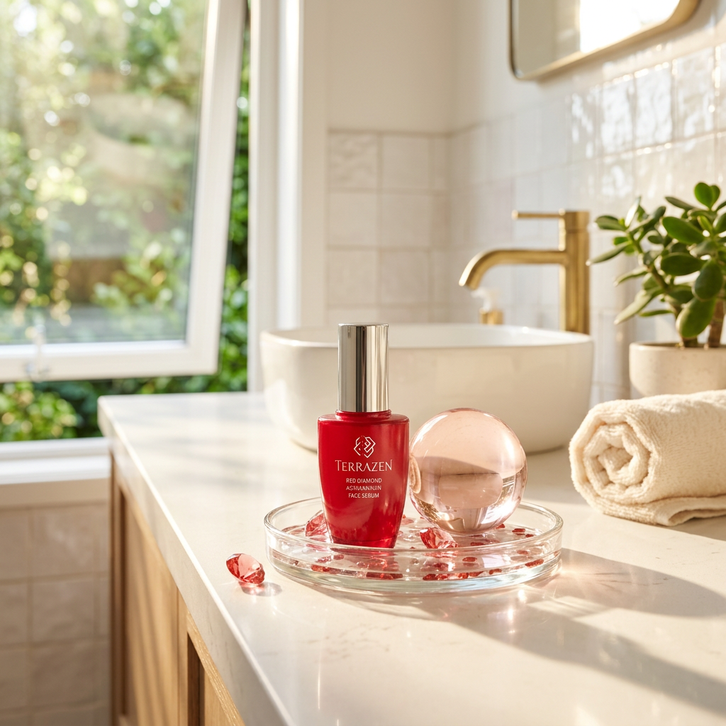 TERRAZEN - Red Diamond Astaxantihin Face Serum - Luxusní antioxidační a protivráskové sérum - 50 ml