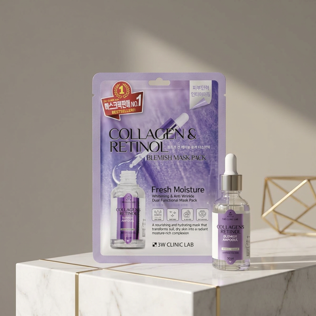 3W CLINIC - Collagen & Retinol Blemish Mask Pack – Pleťová maska s kolagenem a retinolem proti nedokonalostem - 25 ml