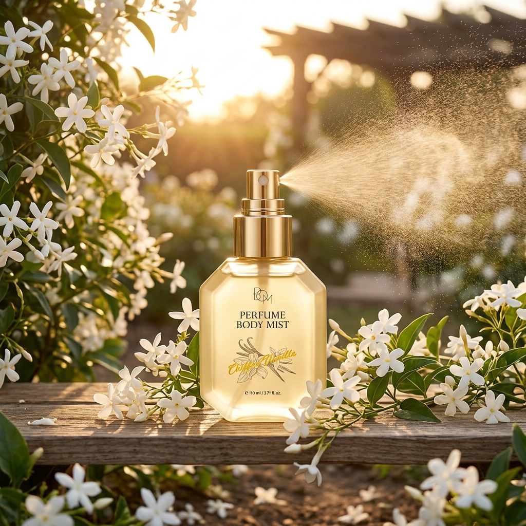 B.O.M. - Chiffon Vanilla Perfume Body Mist - Parfemovaný tělový sprej s vůní vanilky - 110 ml