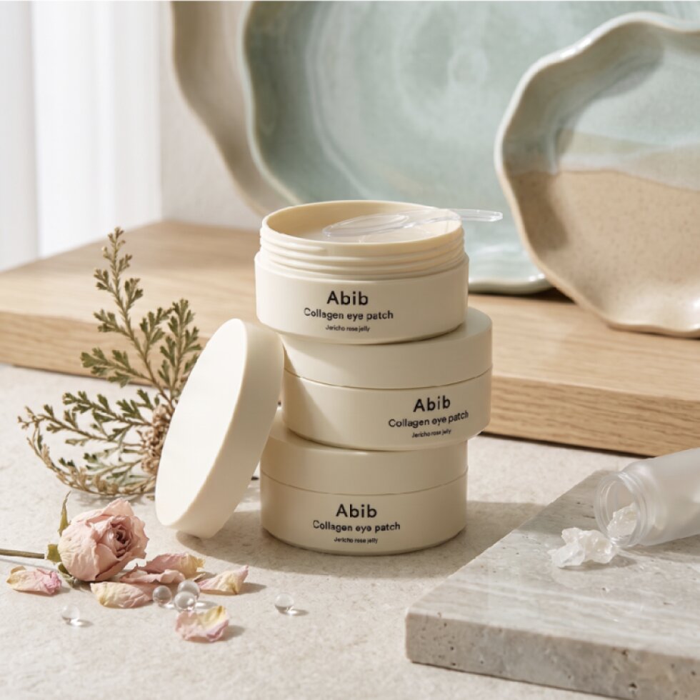 Abib - Collagen Eye Patch Jericho Rose Jelly - Hydratační hydrogelové oční polštářky - 60 ks