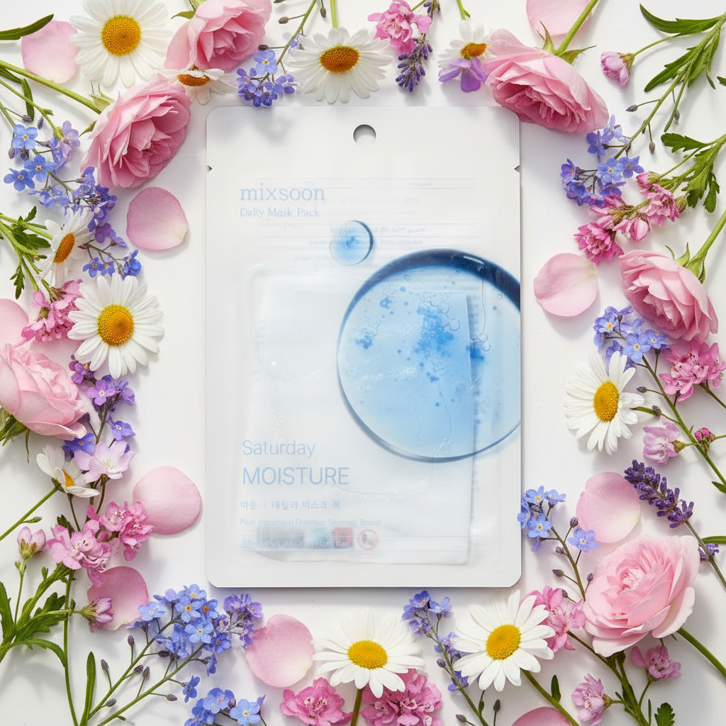 MIXSOON - Daily Mask Pack Saturday Moisture - Hydratační plátýnková maska s kyselinou hyaluronovou a panthenolem - 20 ml