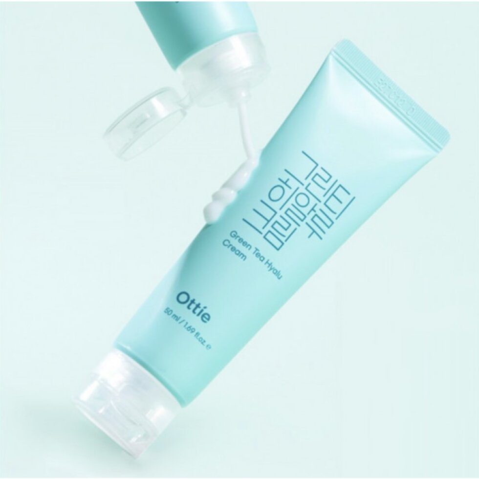 OTTIE - Green Tree Hyalu Cream - Krém s čajovým extraktem a kyselinou hyaluronovou - 50 ml