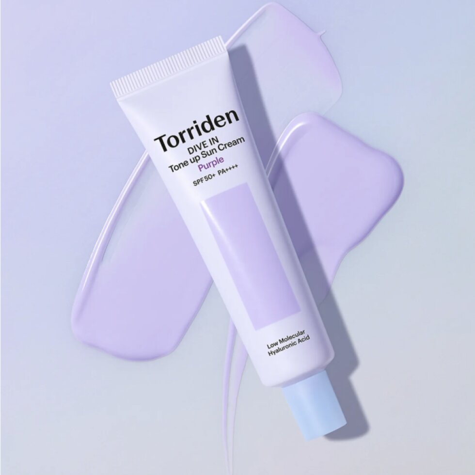 Torriden - DIVE-IN Tone-up Sun Cream Purple - Rozjasňující tónovací opalovací krém - 60 ml
