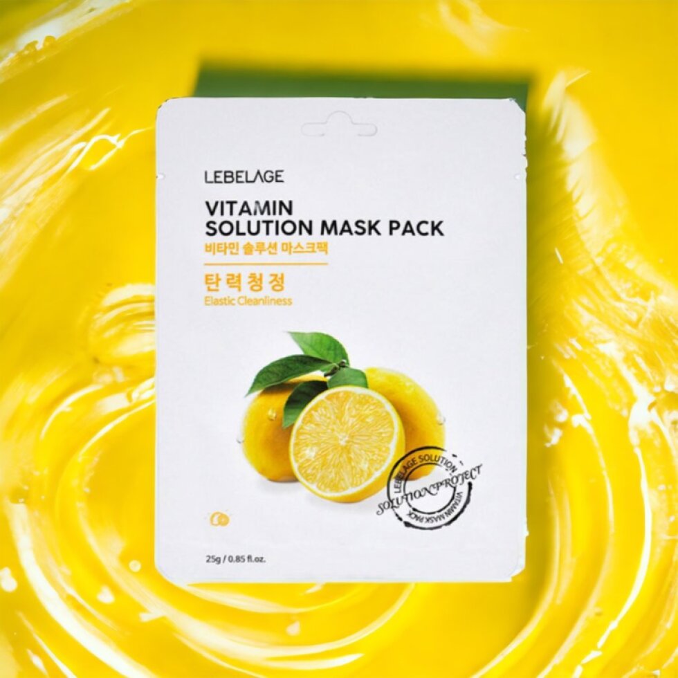 LEBELAGE - Vitamin Solution Mask Pack - Vitaminová plátýnková maska - 25 g