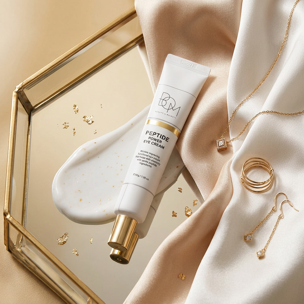 B.O.M. - Peptide Power Eye Cream - Protivráskový peptidový oční krém s 24K zlatem - 30 g