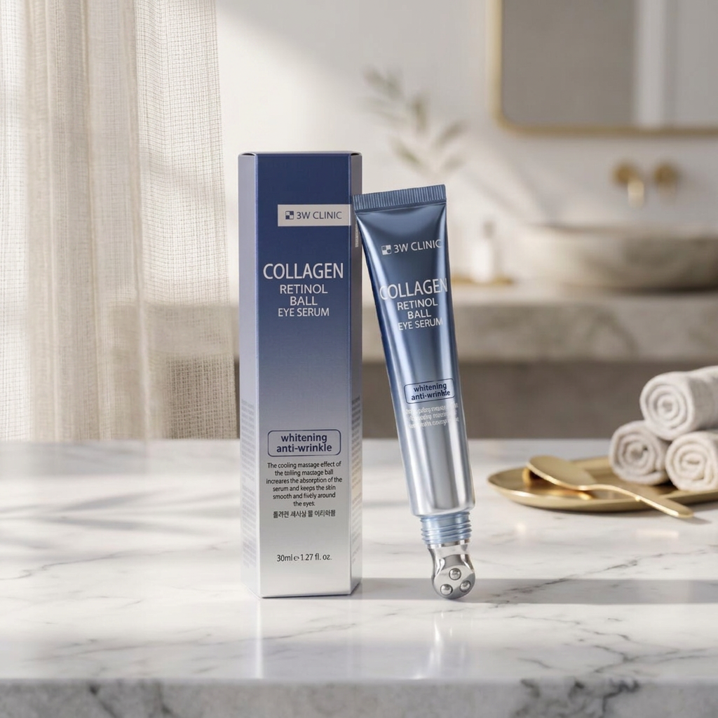 3W CLINIC - Collagen Retinol Ball Eye Serum - Oční sérum s kolagenem a retinolem v kuličce - 30 ml
