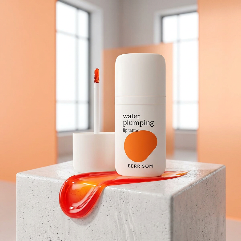 BERRISOM - Water Plumping Lip Tattoo 02 Coco Orange - Dlouhotrvající hydratační slupovací tint na rty - 6 g