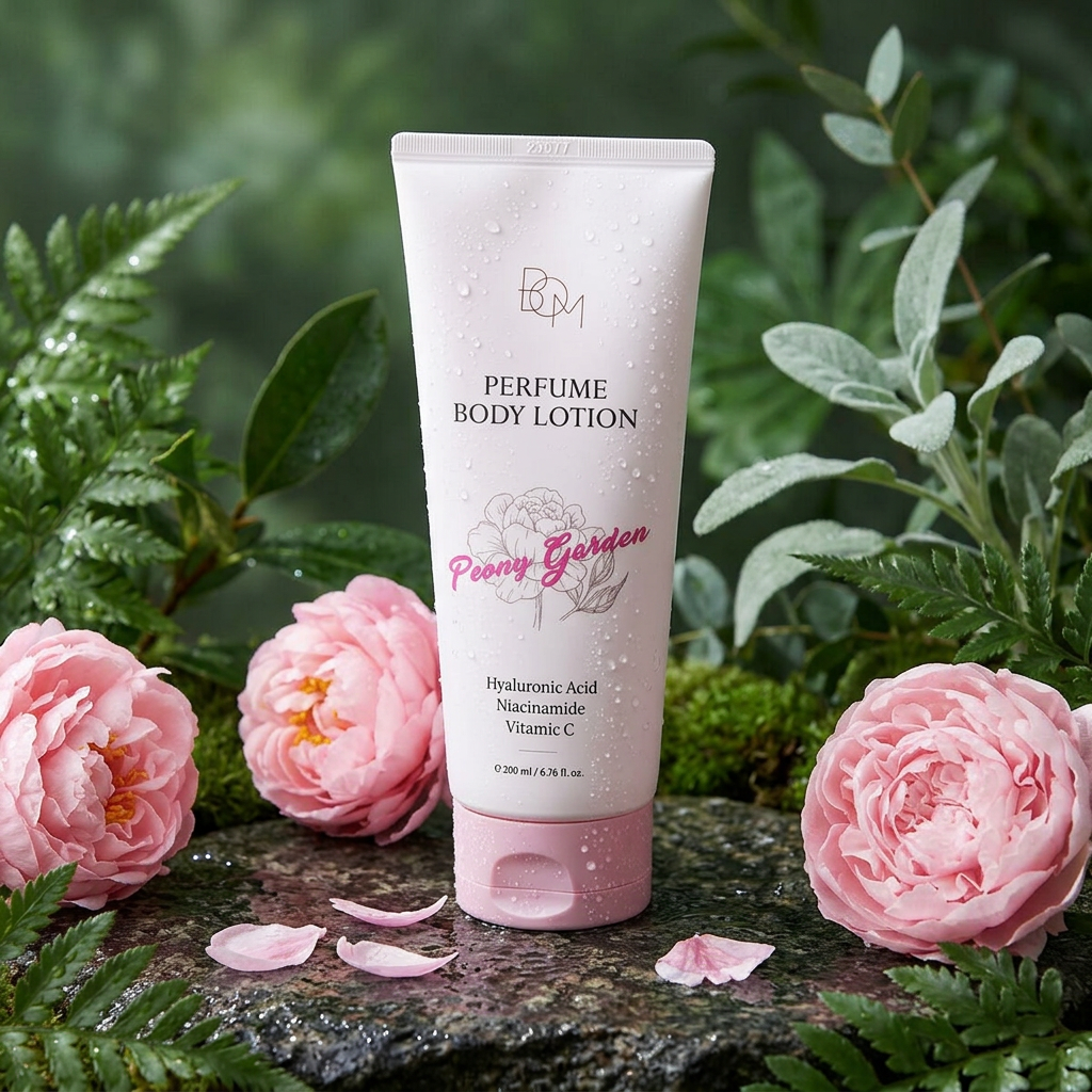 B.O.M. - Peony Garden Perfume Body Lotion - Parfemovaný tělový krém s vůní svěžích pivoněk - 200 ml