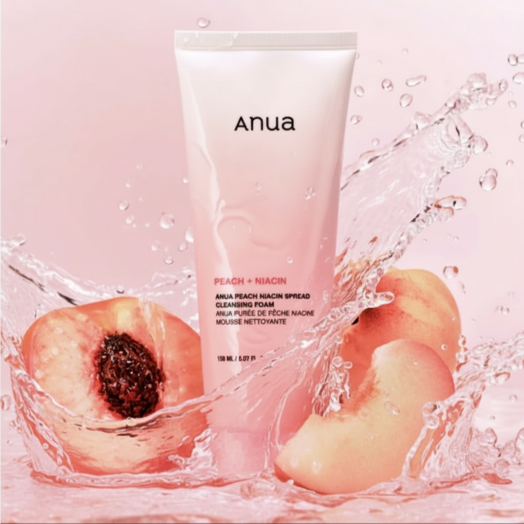 ANUA - Peach Niacin Spread Cleansing Foam - Jemná pěnová čisticí emulze s broskví a niacinamidem - 150 ml