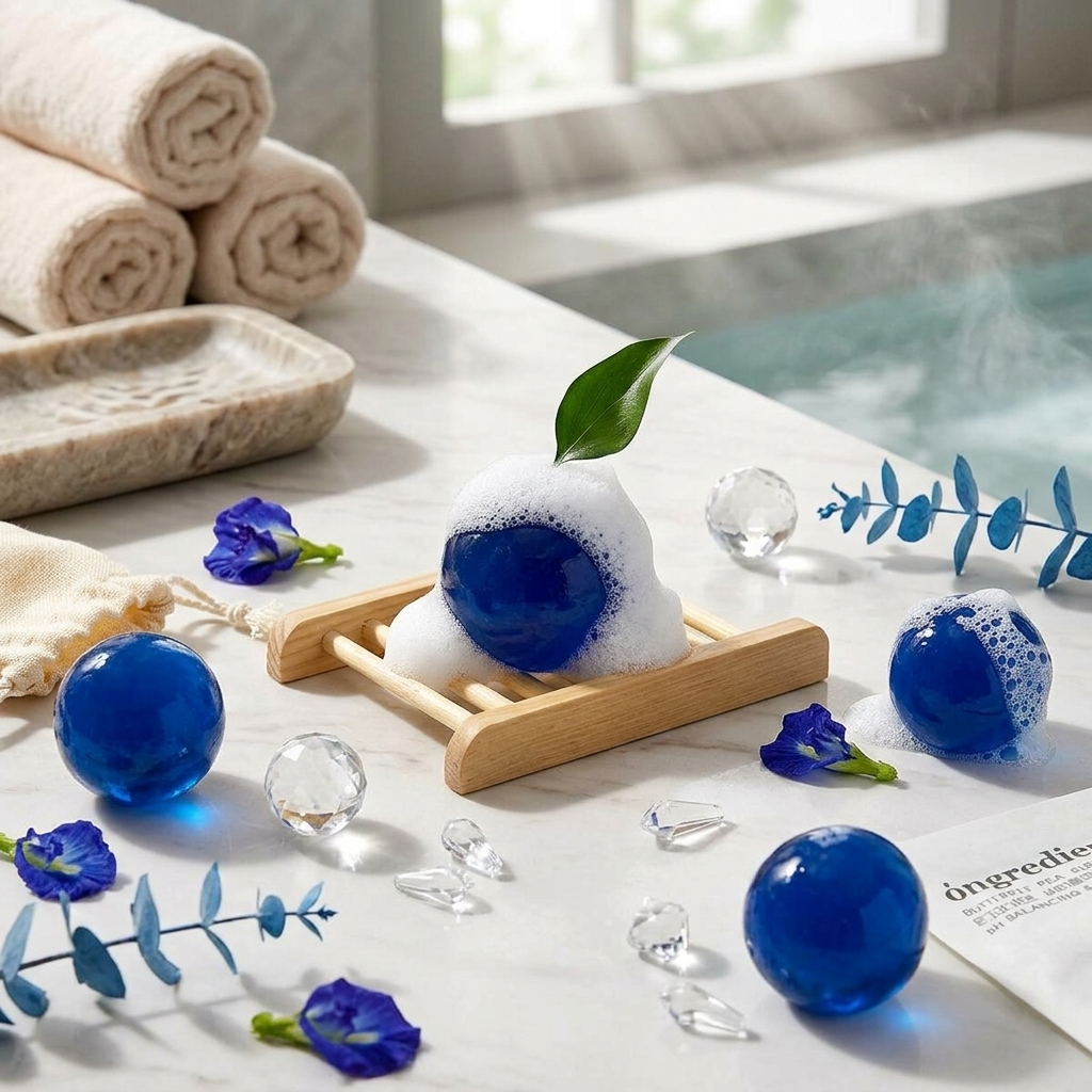 ONGREDIENTS - Butterfly Pea Cleansing Ball - Inovativní čisticí míček s modrým čajem - 110 g