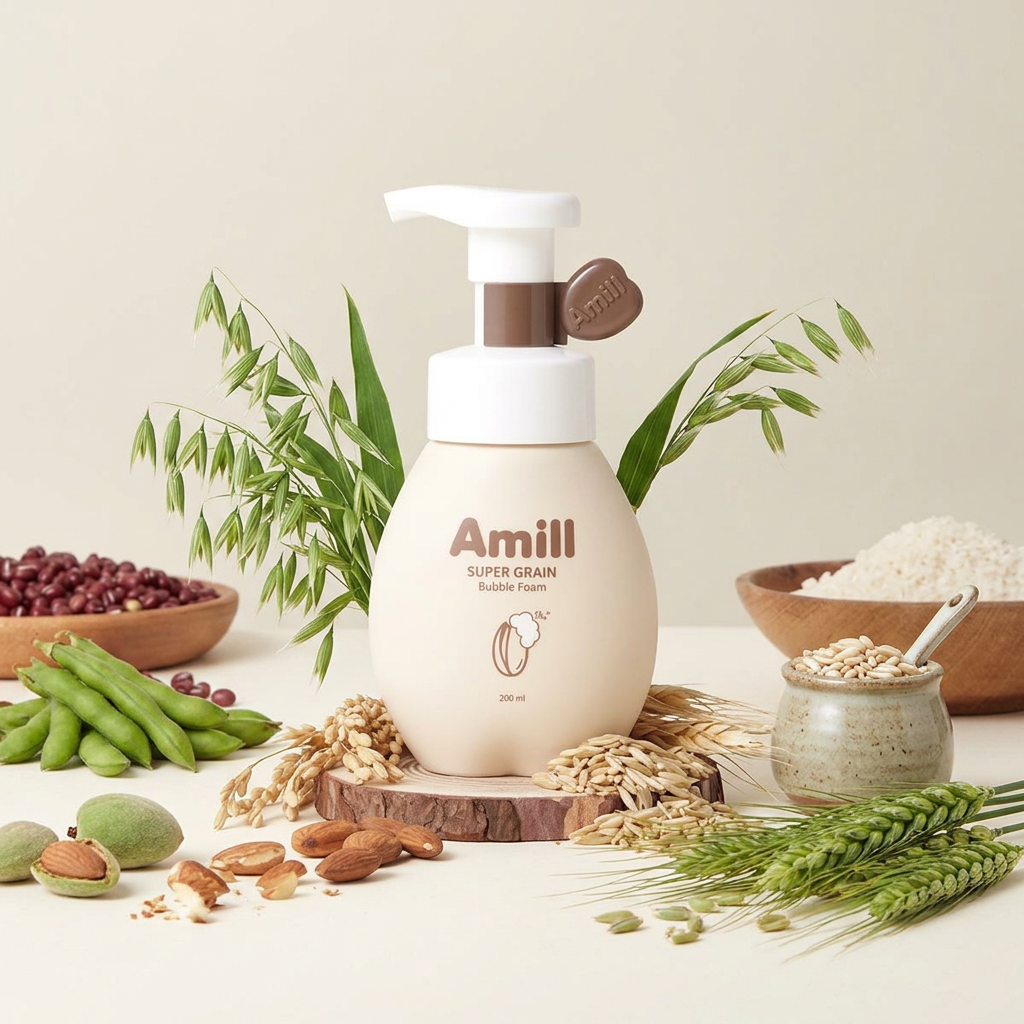 AMILL - Super Grain Bubble Foam - Jemná čisticí pěna s fermentovanými super-zrny - 200 ml