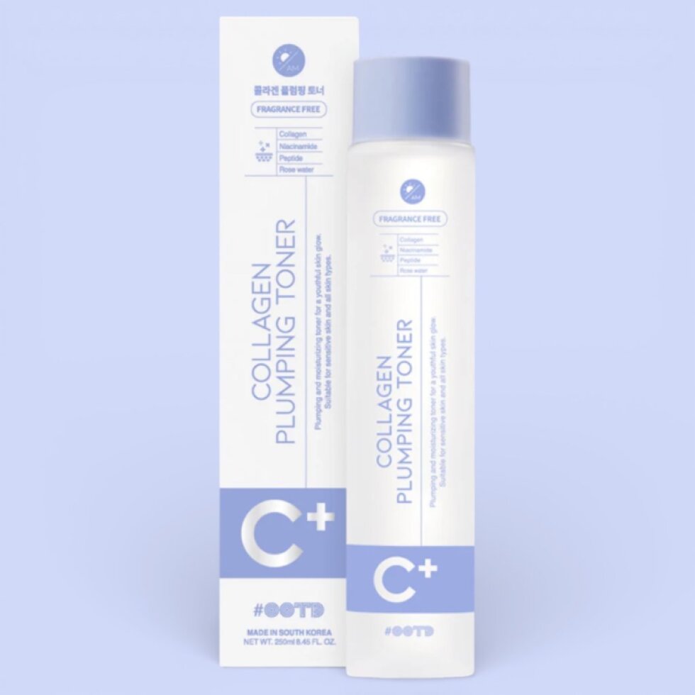 Ootd - Collagen Plumping Toner A.M. - Ranní kolagenový hydratační toner - 250 ml