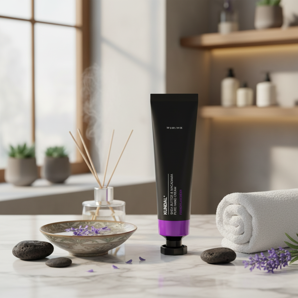 Kundal Shea Butter & Macadamie Pure Hand Cream Aroma Edition - Hydratační a vyživující krém na ruce FRENCH LAVENDER - 50 ml