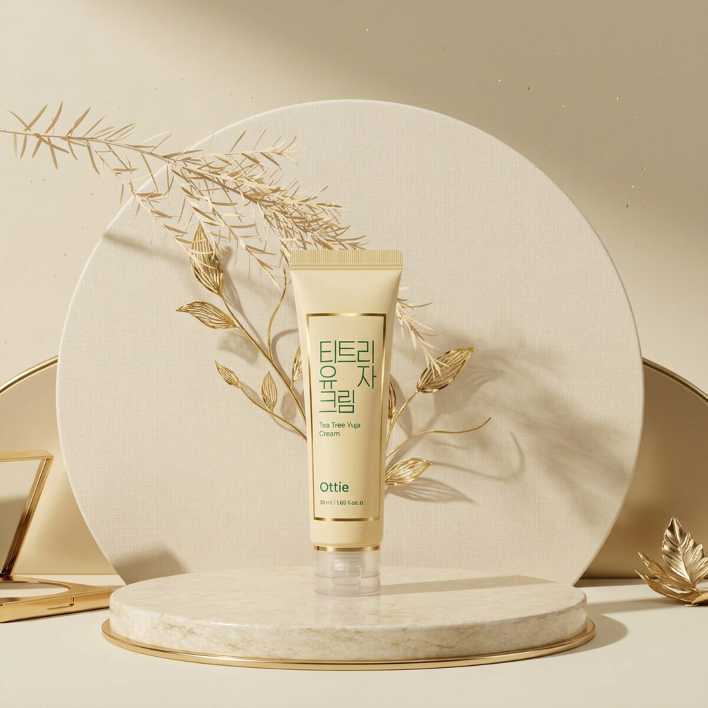 OTTIE - Tea Tree Yuja Cream - Krém s čajovníkem a yujou - 50 ml