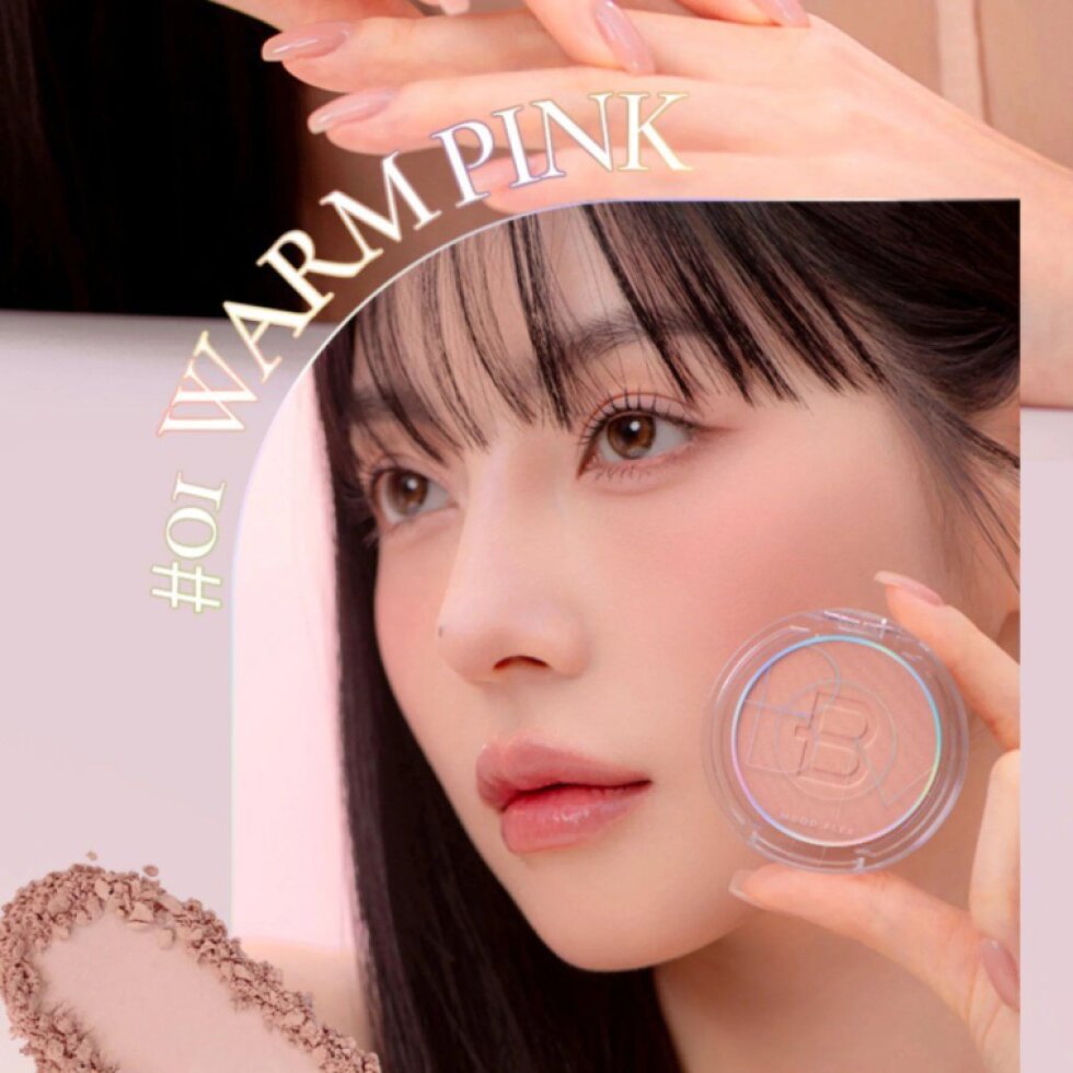 B.O.M. - Mood Flex Power Blush 01 Warm Pink - Pudrová tvářenka - 4,5 g