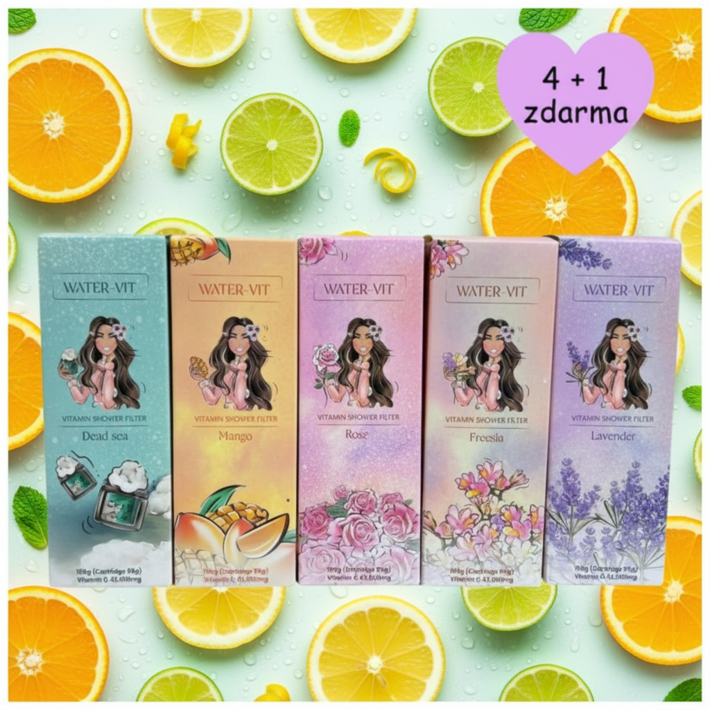 KOREJSKÁ KRÁSA - Vitamin Shower Filter - Vitaminový filtr do sprchy SET - 4+1 ks ZDARMA