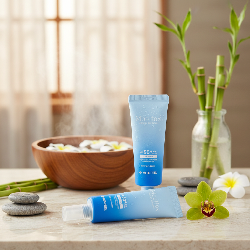 MEDI-PEEL - Aqua Mool Tox Water Fit Sun Serum - Ultra-hydratační opalovací sérum SPF 50 - 50 ml