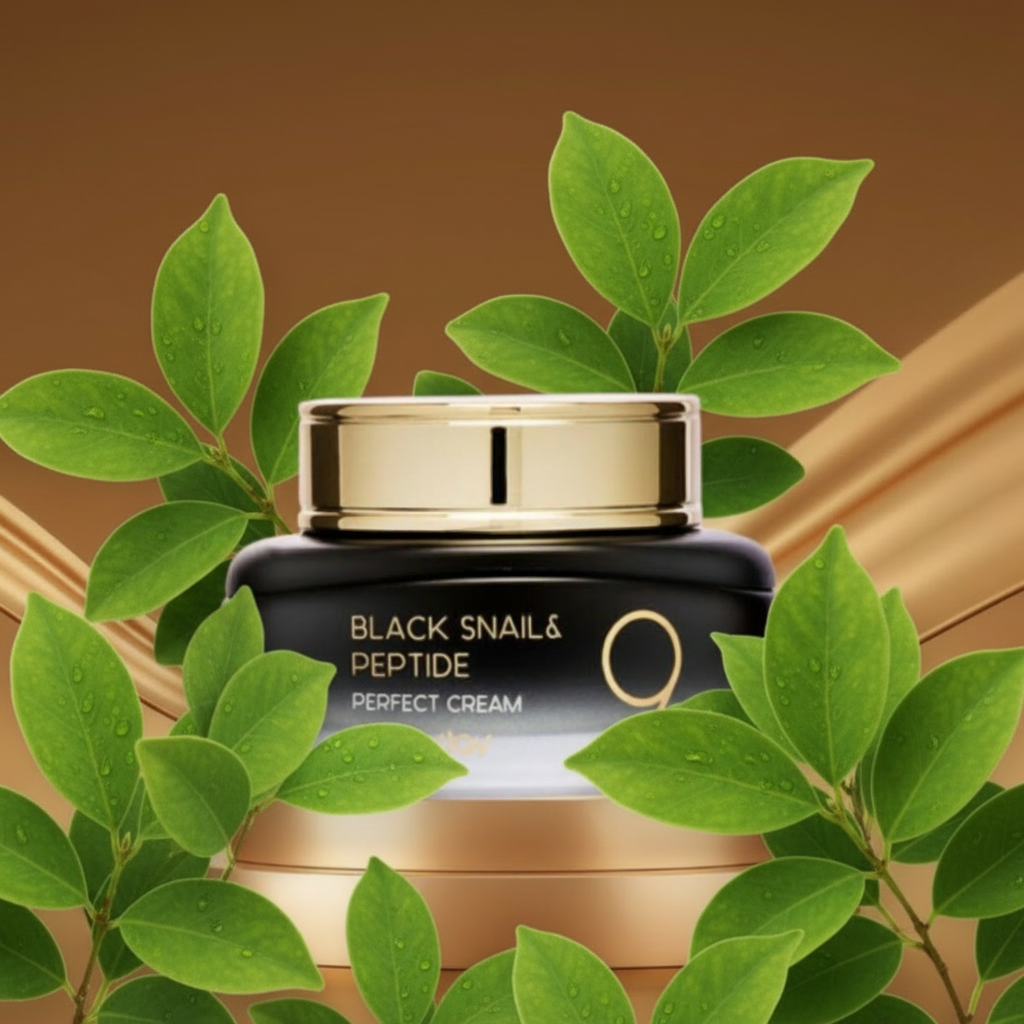Farm Stay - Black Snail & Peptide 9 Perfect Cream - Krém s peptidy a extraktem ze šnečího mucinu - 55 ml