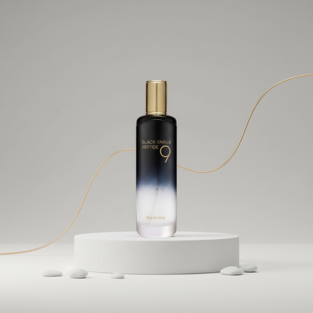 Farm Stay - Black Snail & Peptide 9 Perfect Toner - Toner s peptidy a extraktem ze šnečího mucinu - 120 ml