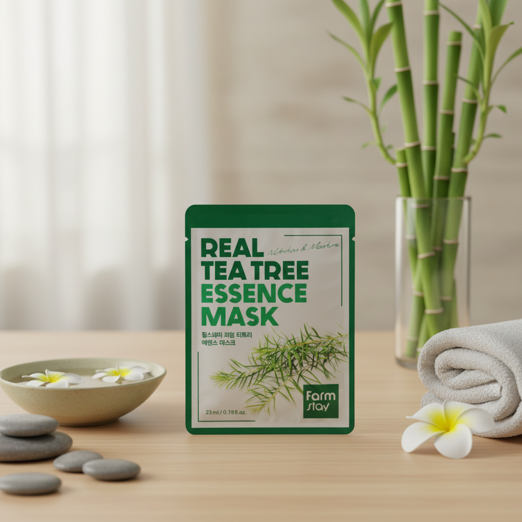 Farm Stay - Real Tea Tree Essence Mask - Zklidňující plátýnková maska Tea Tree - 1 ks