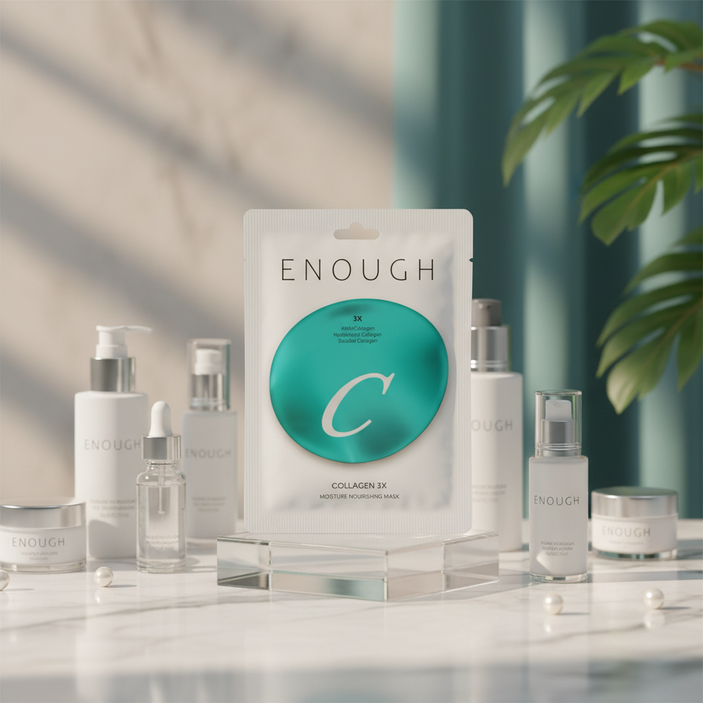 ENOUGH - Collagen 3X Moisture Brightening Sheet Mask - Kolagenová hydratační rozjasňující plátýnková maska - 25 g
