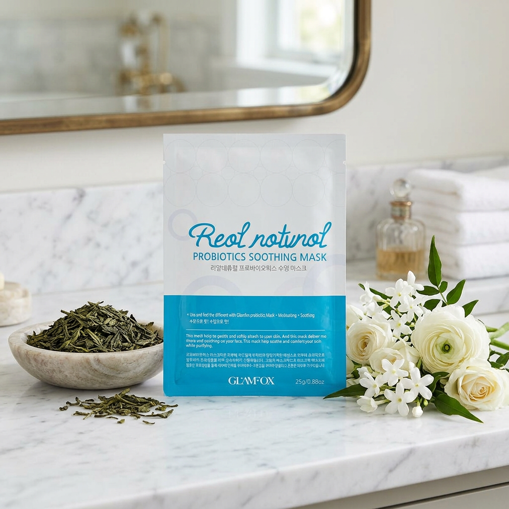 GLAMFOX - Real Natural Probiotics Soothing Mask - Zklidňující maska s probiotiky - 25 g