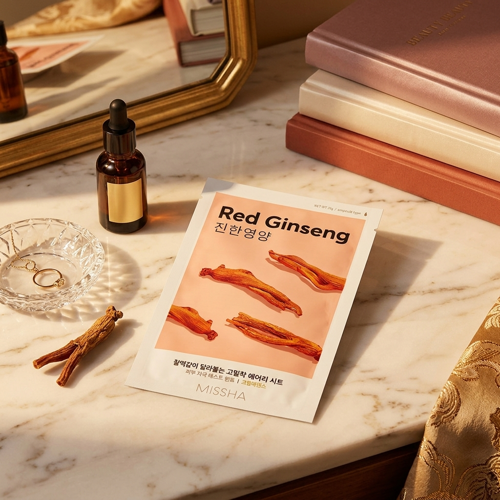 MISSHA - Airy Fit Sheet Mask Red Ginseng - Hydratační a vyživující maska s extraktem z ženšenu - 19 g
