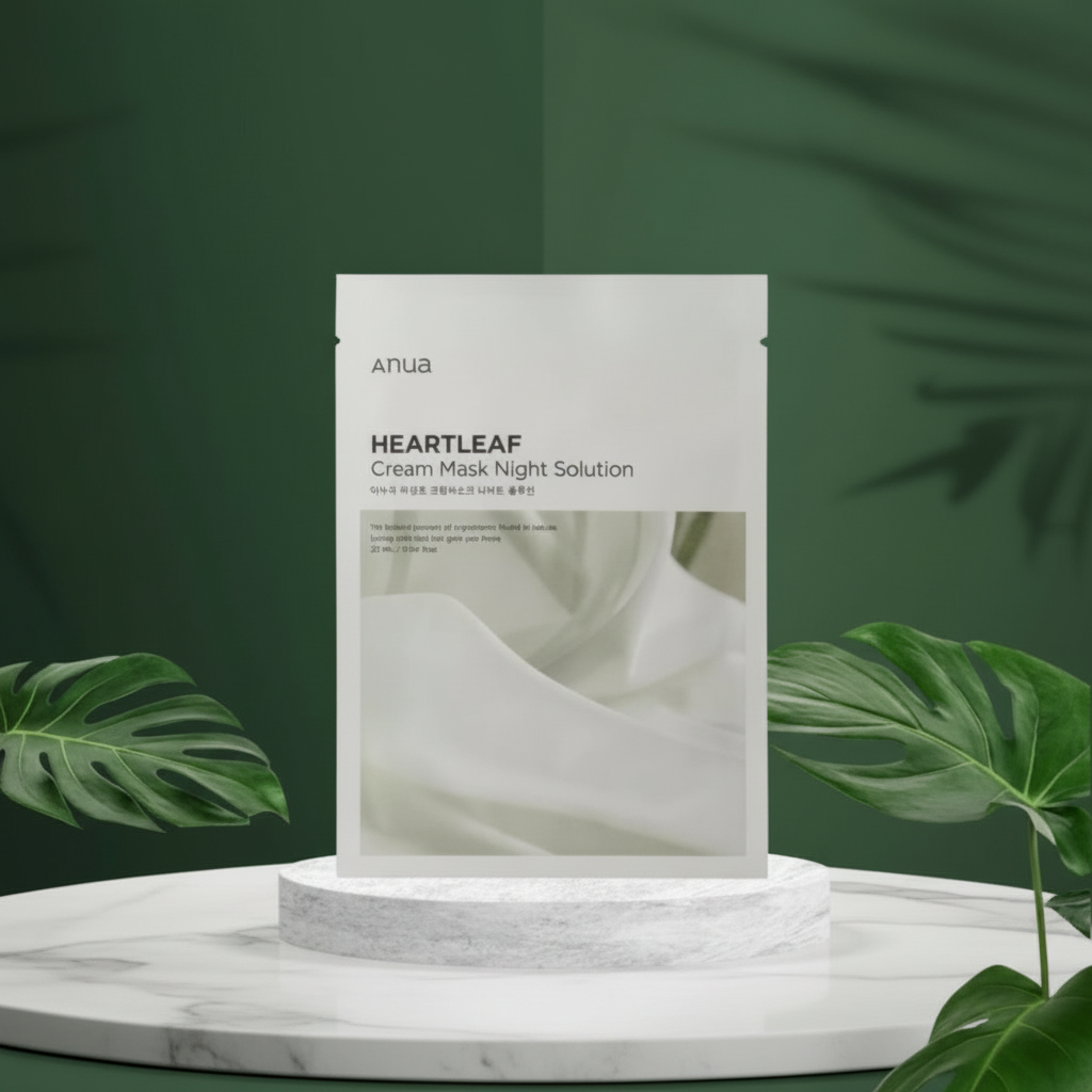 ANUA - Heartleaf Cream Mask Night Solution - Zklidňující plátýnková maska s toulní srdčitou - 25 ml
