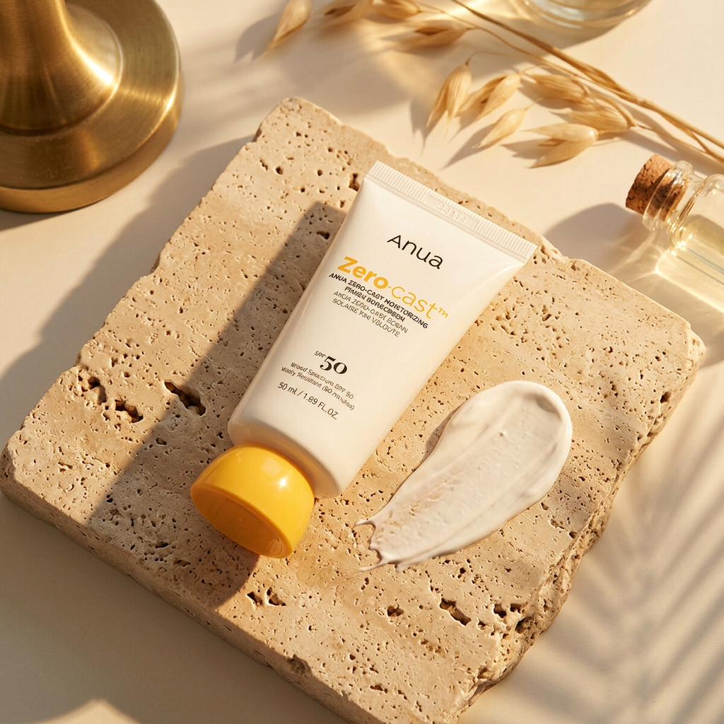 ANUA - Zero-Cast Moisturizing Finish Sunscreen - Hydratační opalovací krém - 50 ml