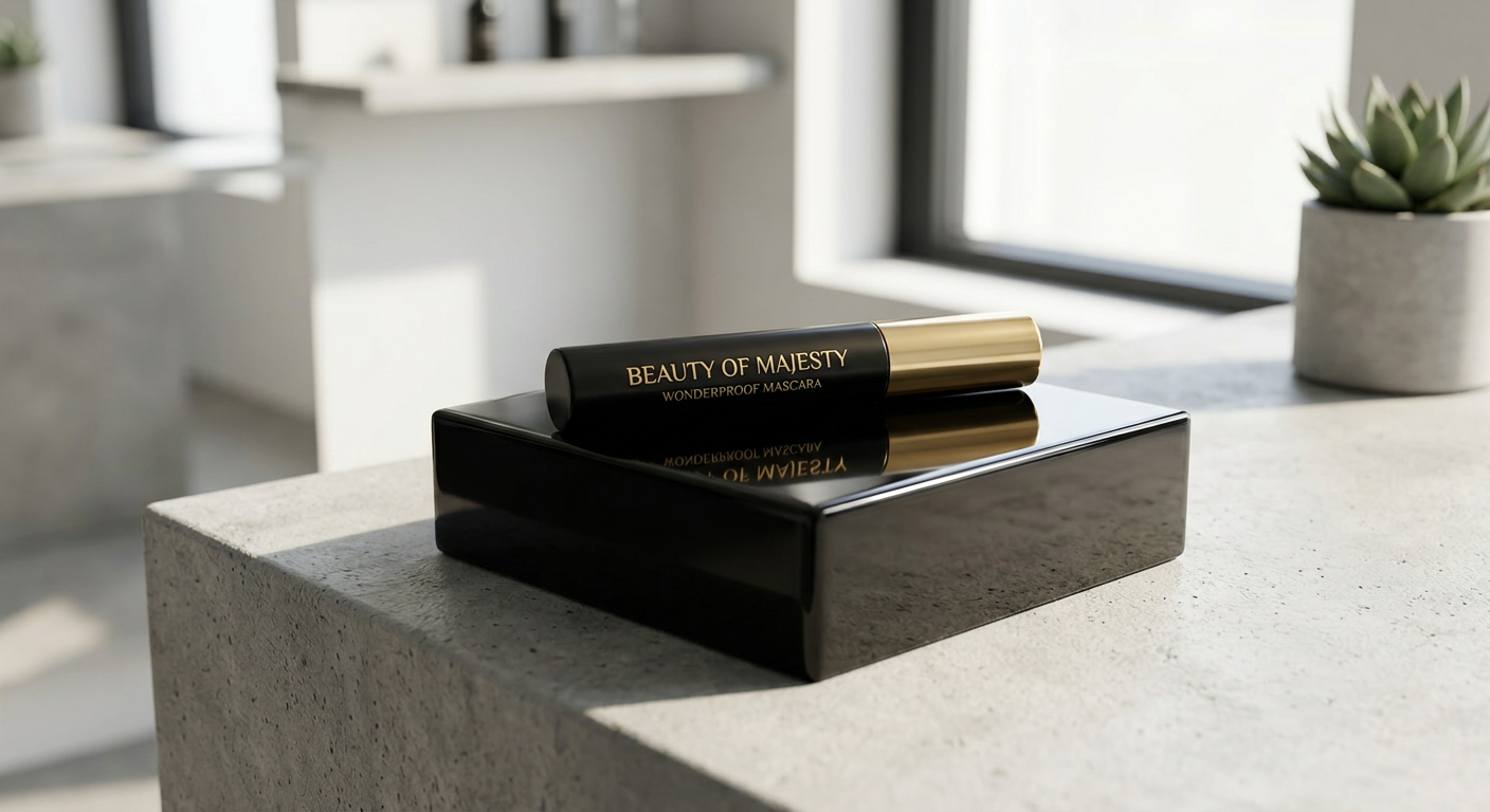 B.O.M. - Wonderproof Mascara Volume & Curl #01 Deep Black - Voděodolná objemová řasenka - 8 g