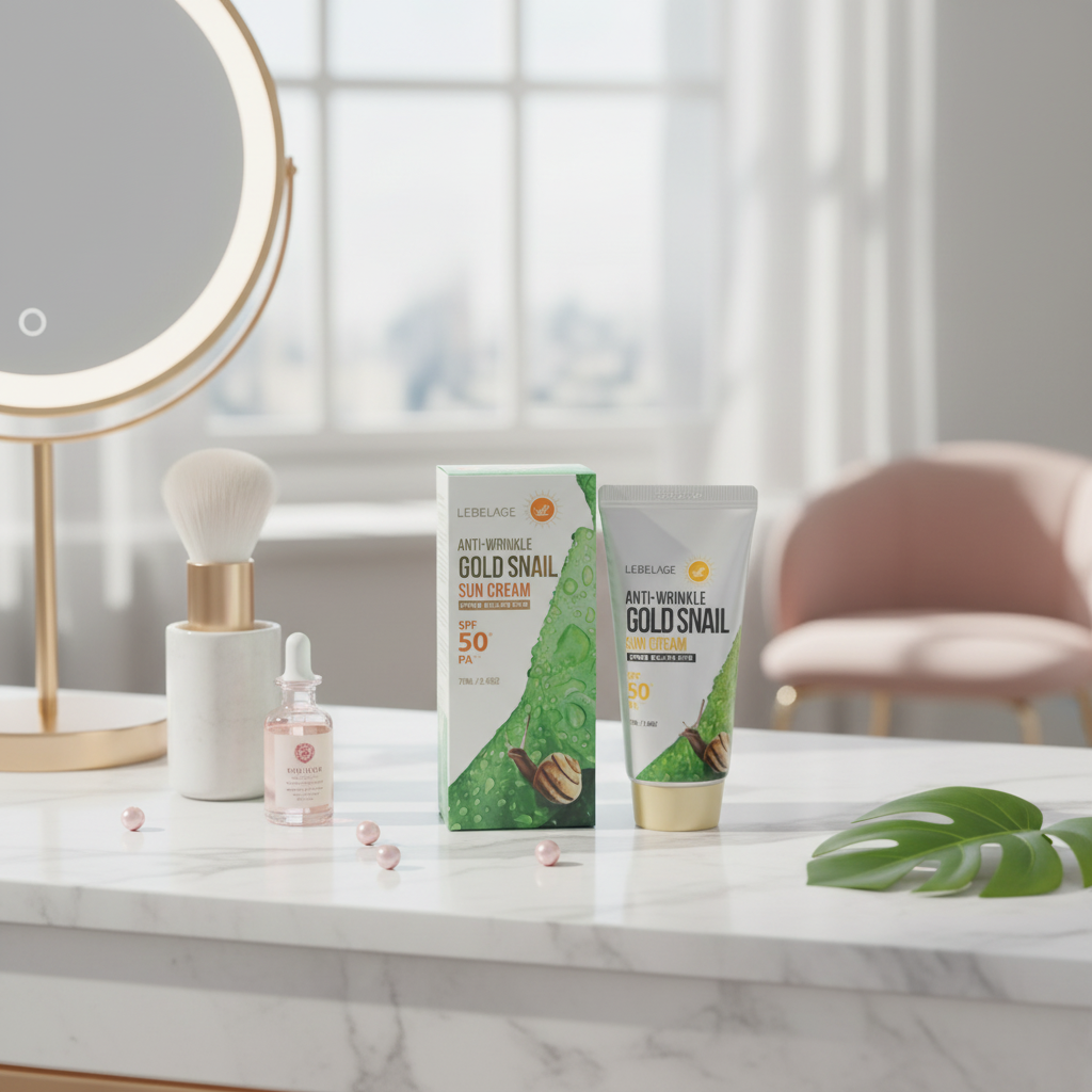 LEBELAGE - Anti-Wrinkle Gold Snail Sun Cream - SPF se šnečím mucinem a ochranou 50+/PA+++ - 70 ml