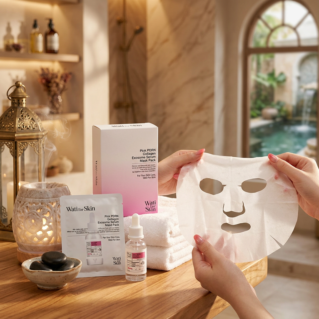 WATI FOR SKIN - Pink PDRN Collagen Exosome Serum Mask Pack - Regenerační plátýnková maska - 27 g