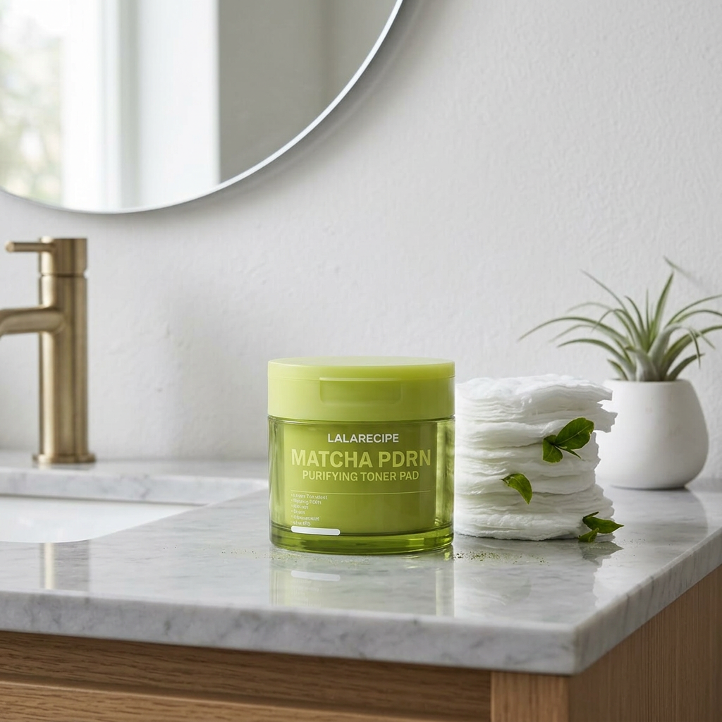 LALARECIPE - Matcha PDRN Purifying Toner Pad – Čisticí tonerové tamponky s matchou a PDRN - 220 ml