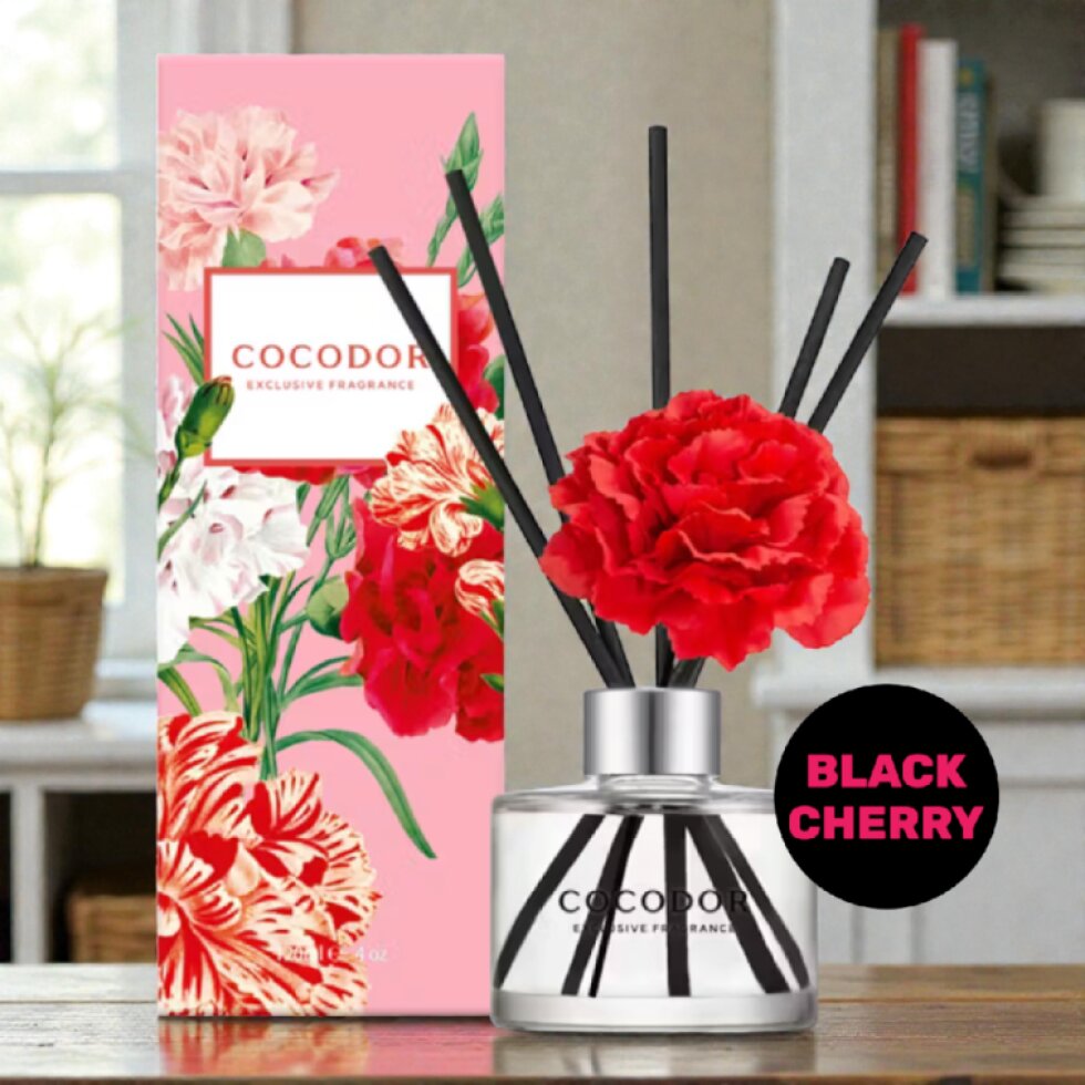 COCODOR - Carnation Diffuser Black Cherry - Difuzér s karafiátem a vůní černé třešně - 120 ml