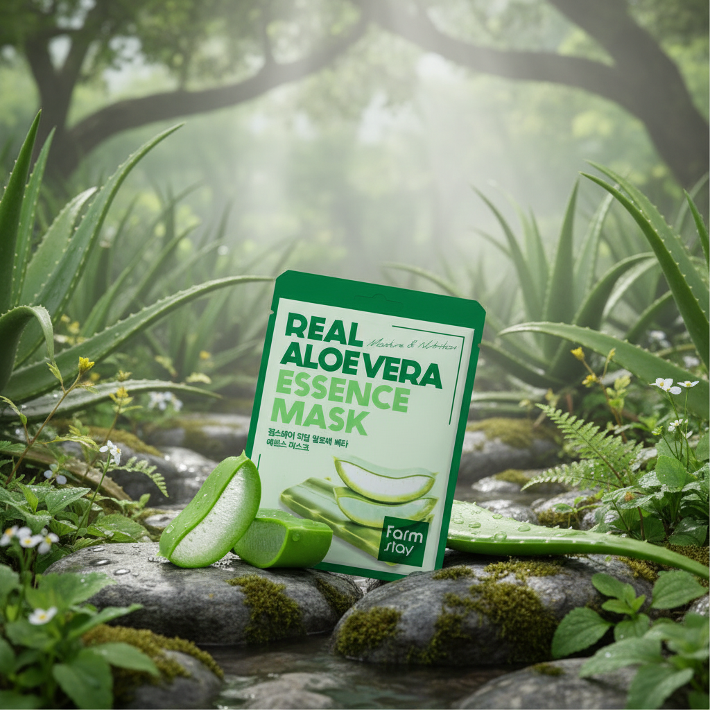 Farm Stay - Real Aloe Vera Essence Mask - Plátýnková maska s Aloe Vera