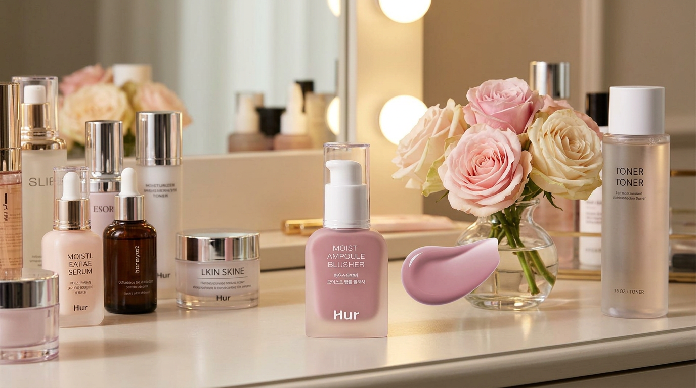 HOUSE OF HUR - Moist Ampoule Blusher - Hydratační tekutá tvářenka LAVENDER FLUSH - 20 ml