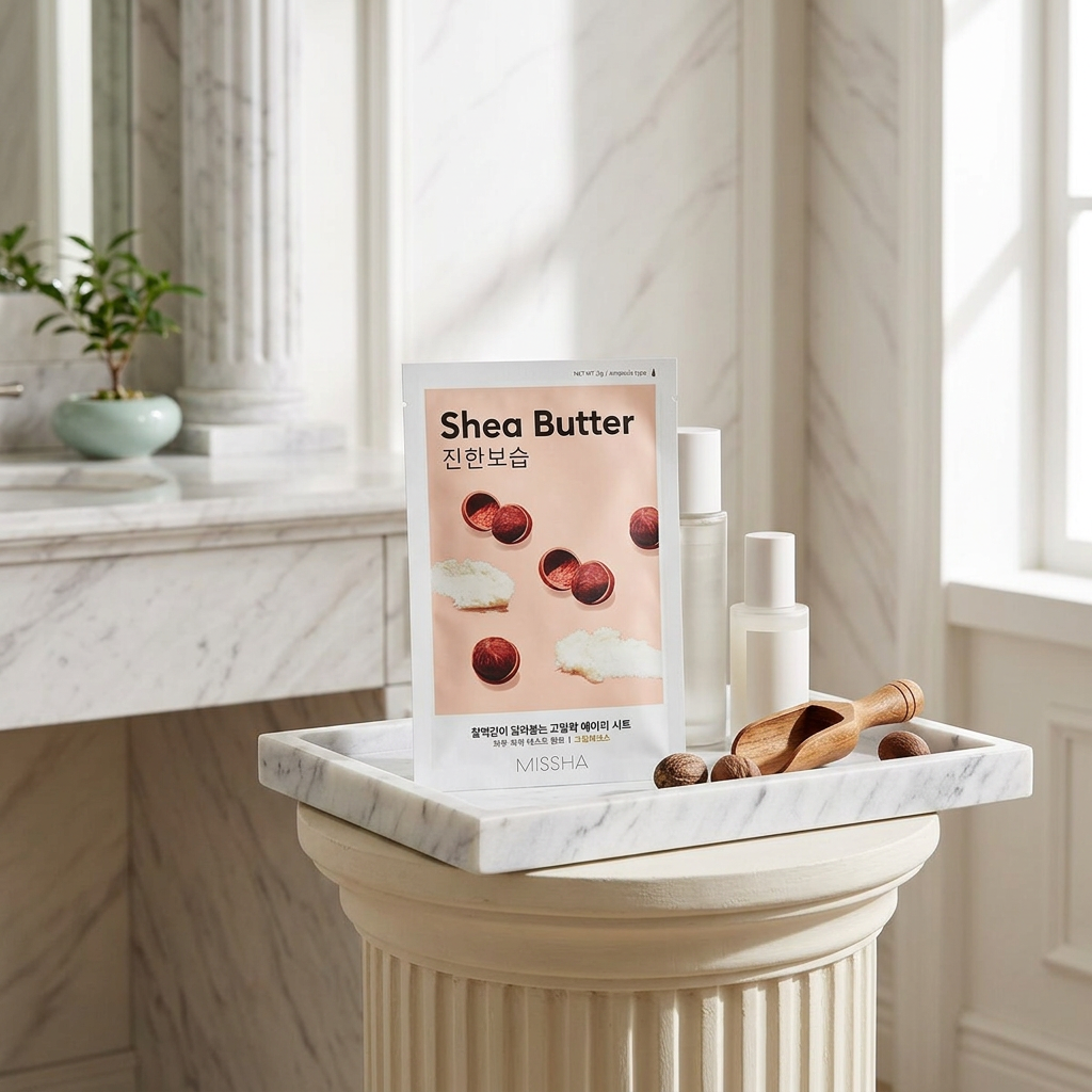 MISSHA - Airy Fit Sheet Mask Shea Butter - Hloubkově hydratační maska s extraktem z bambuckého másla - 19 g