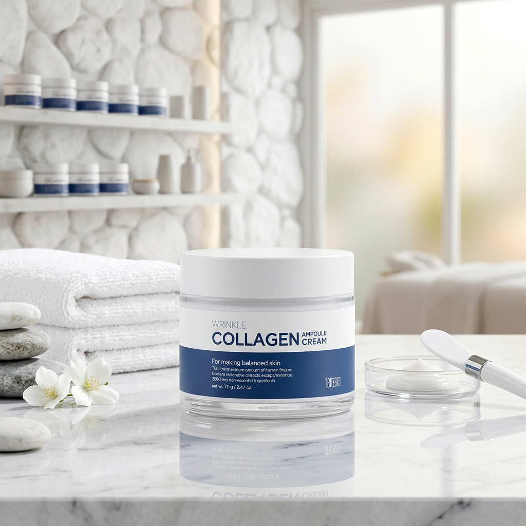 TENZERO - Wrinkle Collagen Ampoule Cream 2X - Ampulkový kolagenový krém proti vráskám se zdvojenou koncentrací kolagenu - 70 g