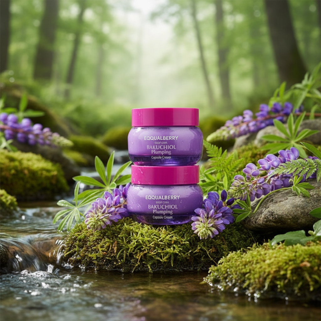 EQQUALBERRY - Bakuchiol Plumping Capsule Cream - Zpevňující krém s bakuchiolem v kapslové formě - 50 ml