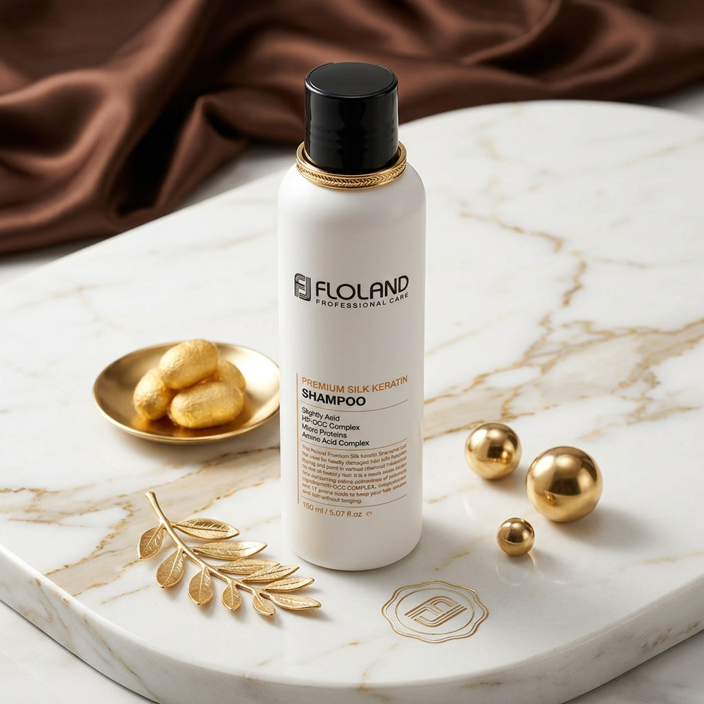 FLOLAND - Premium Silk Keratin Shampoo - Keratinový revitalizační šampon - 150 ml