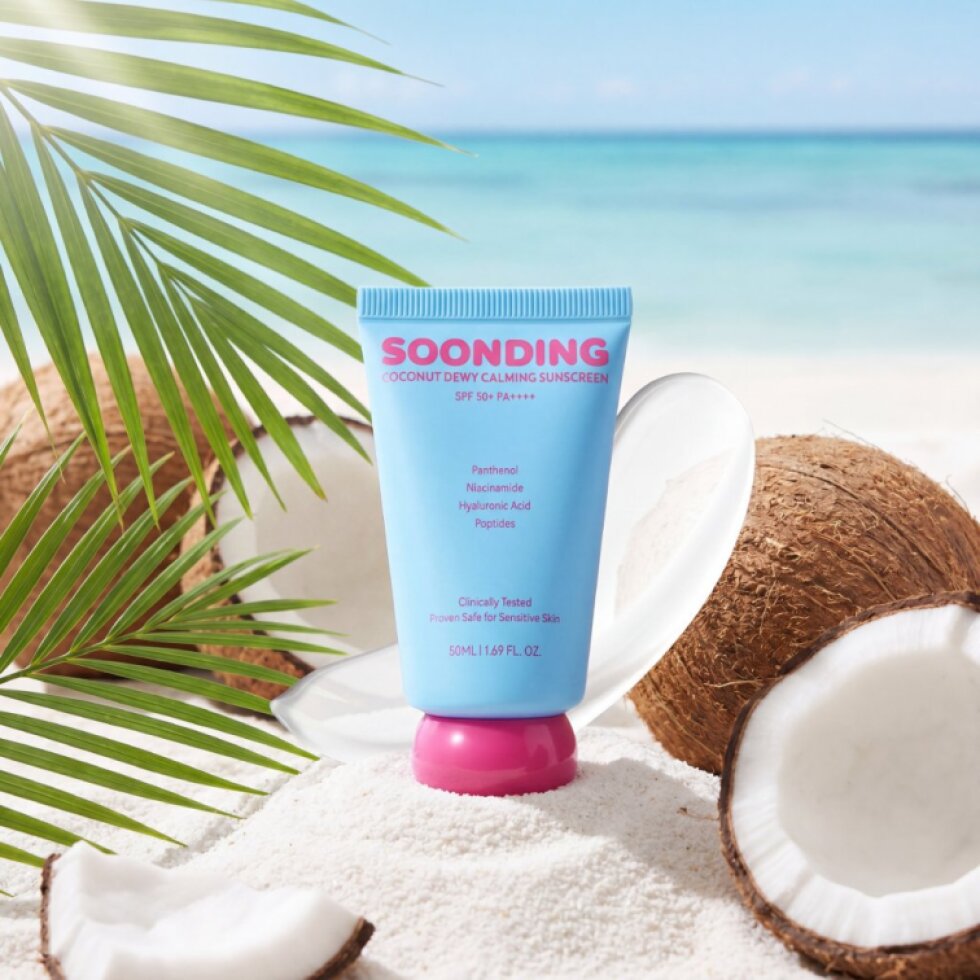 SOONDING - Coconut Dewy Calming Sunscreen - Zklidňující opalovací krém s kokosovou složkou - 50 ml