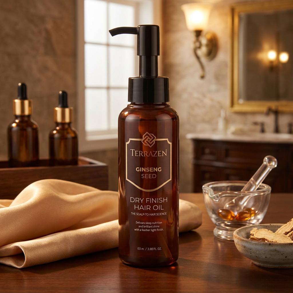 TERRAZEN - Ginseng Deed Dry Finish Hair Oil - Luxusní vlasový olej - 100 ml